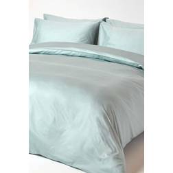 Homescapes King, Duck Egg Thread Count Duvet Cover Blue