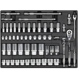 Sealey Socket Set 55pc 3/8' 1/2'Sq Drive Head Socket Wrench