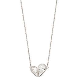 Fiorelli Sterling Heart Clear Crystal Necklace N4483C