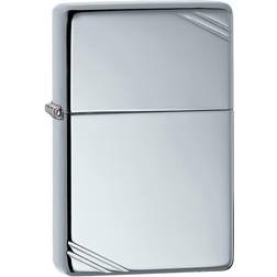 Zippo Windproof Lighter High Polish Chrome Vintage with Slashes