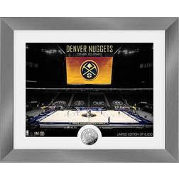 Highland Mint NBA Denver Nuggets Court Art Deco Silver Coin Photo Photo Frame