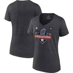 Fanatics Houston Astros Heather Charcoal 2022 World Series Champions Locker Room V-Neck T-Shirt W