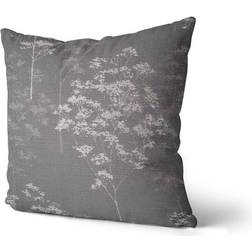 Dreams 'n' Drapes Elmwood Floral Print Cushion Complete Decoration Pillows Grey, Natural