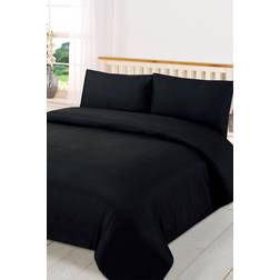 Freemans Plain Dyed Duvet Cover Black