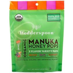 Wedderspoon Organic Manuka Honey Pops Variety Pack Count