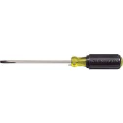 Klein Tools 1/4 Cabinet-Tip Wire Bending Head Screwdriver with 4 Round Shank- Cushion Grip Slotted Screwdriver