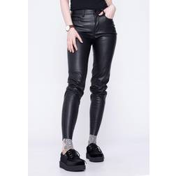 Noisy May skinny faux leather trousers in