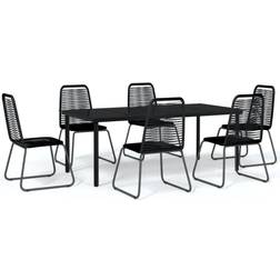 vidaXL 3099093 Patio Dining Set, 1 Table incl. 6 Chairs