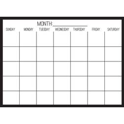 WallPops Black on Clear Monthly Calendar Decal