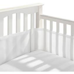 BreathableBaby Mesh Crib Liner In White Bumper