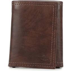 Dockers RFID Trifold Wallet with Zipper Inner - Brown