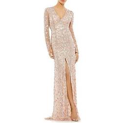 Mac Duggal Plunge Sequin Dress