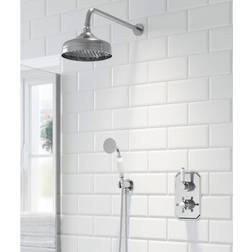 Park Lane Thermostatic Concealed Lever Cross Shower Silver