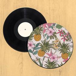 Tropical Floral Pineapple Record Player Egg Cup