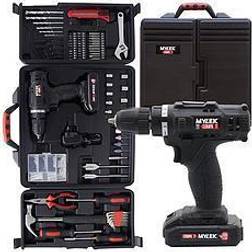 Mylek 18V Cordless Drill With 130 Piece Tool Set And Case