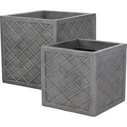 Sankey Lazio Planter Set Of 2 Pewter