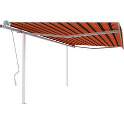 vidaXL Manual Retractable Awning with Posts