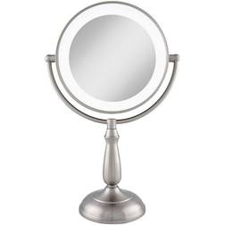 Zadro 10X/1X Dual Sided Next Generation Led Lighted Dimmable Touch Vanity Mirror, Satin Nickel