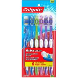 Colgate Extra Clean Full Head Toothbrush Medium 6 Count