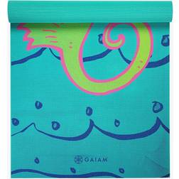 Gaiam Kids Yoga Mat Exercise Mat, Yoga for Kids with Fun Prints Playtime for Babies, Active & Calm Toddlers and Young Children, Seahorse, 3mm