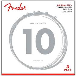 Fender Original 150 String Set 150R (010/046) 3 Pack Pure Vintage Nickel Ball Ends, 073-0150-310