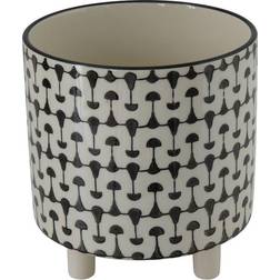 3R Studios Footed Planter Black/White