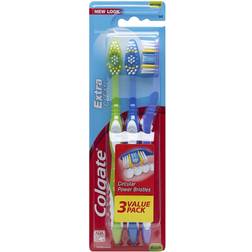 Colgate Extra Clean Full Head Toothbrush, Medium 3 Count