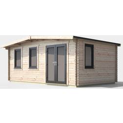 power Sheds 12 Door Apex Chalet Log Cabin (Building Area )