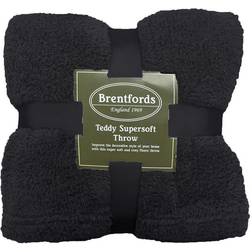 Brentfords Teddy Fleece Large Blankets Black