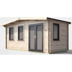 power Sheds Hand Door Apex Chalet Log Cabin (Building Area )