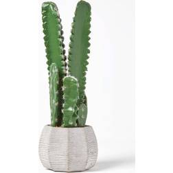 Homescapes Echinopsis Peruviana Artificial Cactus In Stone Artificial Plant