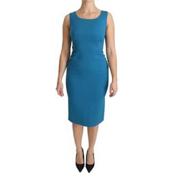 Dolce & Gabbana Bodycon Sheath Knee Length Wool Dress