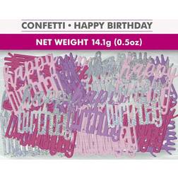 Unique Party 83847 Pink Happy Birthday Cutout Confetti-5 oz 1 pack