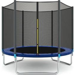 Gymax 8 feet Safety Jumping Round Trampoline with Spring Safety Pad