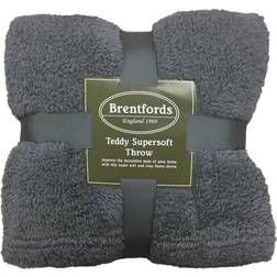 Large Teddy Fleece Blankets Black, Grey