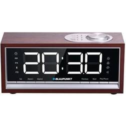 Blaupunkt CR60BT Bluetooth Radio Alarm Clock, brown wood