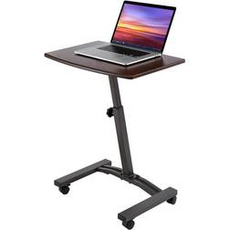 Seville Classics AIRLIFT 20.5 to 33 Mobile Laptop Computer Desk Cart Walnut WEB162