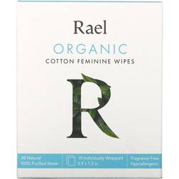 Rael Organic Cotton Feminine Wipes, 10 Wipes