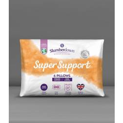 Slumberdown 6 Pack Super Support Firm Support Pillows Ergonomic Pillow White