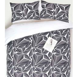 Homescapes Monochrome Digitally Duvet Cover Black