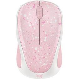 Logitech Mouse Beautiful pink/White Rose Splash