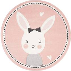 Safavieh Carousel Kid's Bunny Area Rug Round 6.7x6.7"