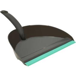 JVL Dustpan and Bristle Brush Set Grey/Turquoise