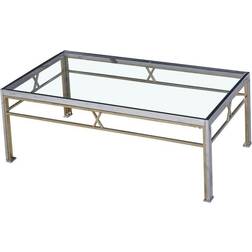 Dkd Home Decor Crystal Steel Silver Small Table 60x110cm