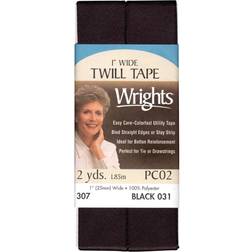 Wrights Twill Tape 1"X2yd-Black -117-307-031