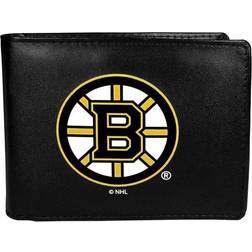 NHL Siskiyou HLBF20 Male Boston Bruins Leather Bi-fold Logo Large Wallet