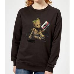 Marvel Guardians Of The Galaxy Groot Tape Women's Christmas Jumper Black XXL