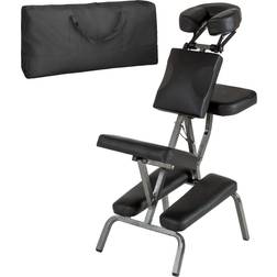 tectake (black) Massage chair made of artificial leather