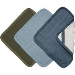 Fabelab 3-Pack Washcloths, Washcloths, Blue