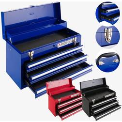 Arebos Tool Box 3 Drawers Tool Case Tool Chest Tool Kit Blue Blue